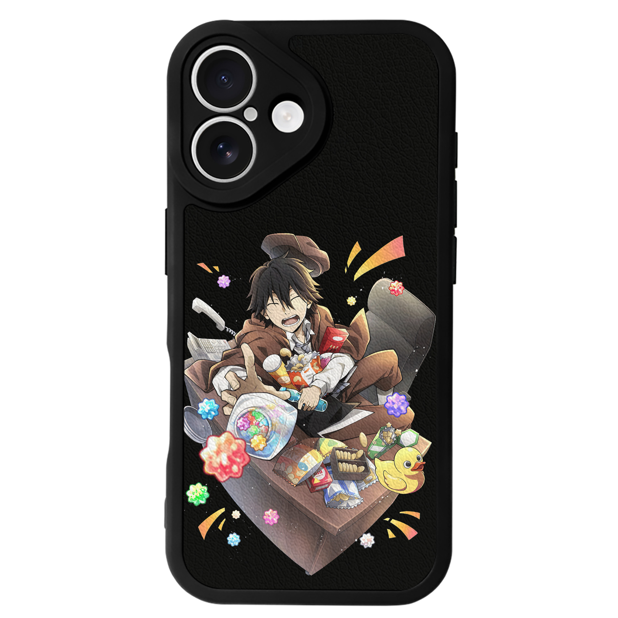 （画像用） 文豪ストレイドッグス Bungo Stray Dogs 【iPhone 16シリーズ対応】シリコンスマホケース（レザー調） 材質：シリコン